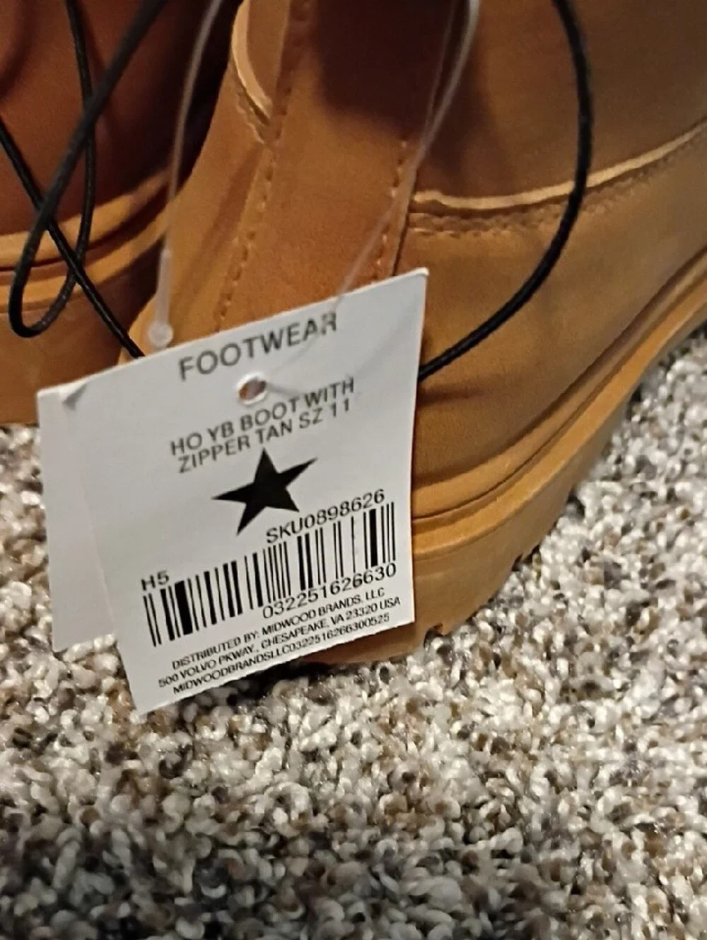 Kids Tan Lace-Up Ankle Boots with Padded Collar